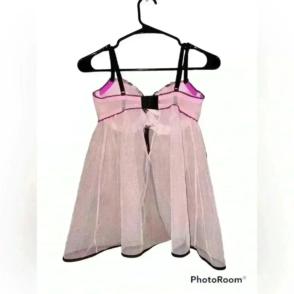 NWOT Victoria’s Secret Pink Babydoll Lingerie Bra Top Size 34D - Picture 2 of 4